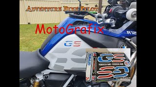 MotoGrafix Decals fitted to BMW GS 1250 HP Rallye Adventure [upl. by Leveroni]