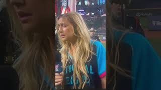 Ingrid Andress 2024 MLB Home Run Derby Facemelting Vocals mlb [upl. by Heymann643]