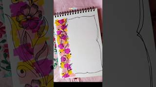 Asthetic FrontCover page ideas for Project Assignment Notebookyoutubeshortssatisfyingartpaper [upl. by Nnaarat]