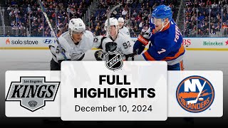 NHL Highlights  Kings vs Islanders  December 10 2024 [upl. by Alleacim]