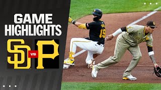 Padres vs Pirates Game Highlights 8724  MLB Highlights [upl. by Rizan]