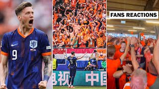 Netherlands Fans Crazy Reactions to Weghorst WINNING GOAL vs Poland  Euro 2024 [upl. by Bang]