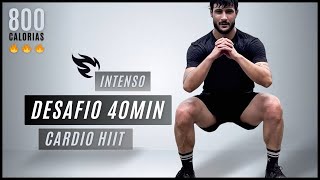 Treino Hiit de 40 MIN para gastar 800 calorias  sem repetições sem equipamentos em casa [upl. by Standish252]