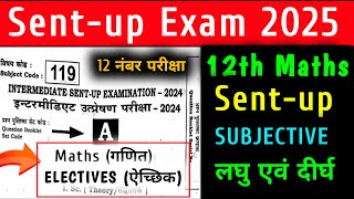 Maths Class 12th Sentup Exam 2025 Subjective Answer key  Sentup exam 2024 viral question [upl. by Daraj168]