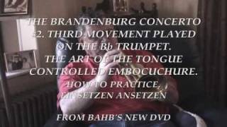 Brandenburg Concerto 2 Bahb Civiletti plays BRANDENBURG 2 on the Bb trumpet wmv [upl. by Olshausen842]