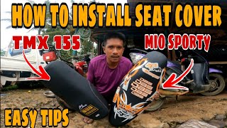 HOW TO INSTALL MOTOR SEAT COVER STEP BY STEP JayArSecosanaVlog JaperSniperOfficial [upl. by Golliner]