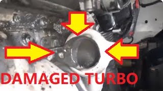 TURBO leaking OIL through the INTEKE Citroën Jumpy 16hdi engine of the year 2018 DAMAGED TURBO [upl. by Roi721]