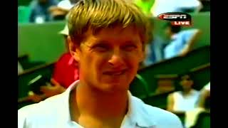 Torneio RolandGarros 2001 QF Kuerten vs Kafelnikov [upl. by Cuthbert]