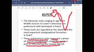 STRATIGRAPHY GROUP LECTURE11 KUTCH JURASSIC INDIA STRATIGRAPHY [upl. by Aketal]