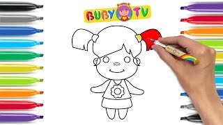 Disegni animati per bambini Impara a disegnare una bambina coi codini [upl. by Aldora]