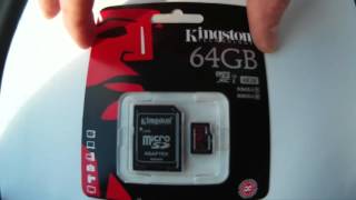 KINGSTON SDCA364GB microSDHCSDXC карта памяти  адаптер [upl. by Daitzman]