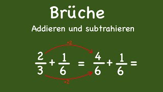 Brüche addieren und subtrahieren  Grundlagen mit Beispielaufgaben [upl. by Adnwahsor]