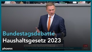 Bundestagsdebatte zum Haushaltsgesetz 2023 am 251122 [upl. by Naget408]