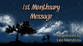 1st Monthsary Message Request [upl. by Nastassia]