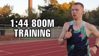 800M TRAINING 144 RUNNER BEN PATTISON [upl. by Aihsinat264]