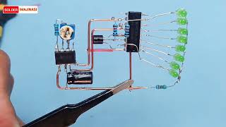 LEDs lights chaser using ic 74hc595n ic 555 [upl. by Treb]