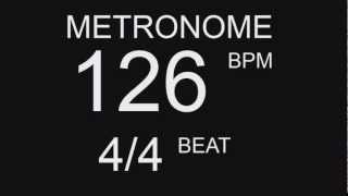 Metronome 126 BPM 44 beat [upl. by Naleek6]