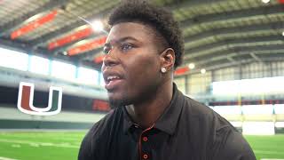 Elijah Alston Miami Defensive End at Miami Football Media Day 2024 [upl. by Jeanie808]