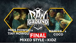 MISS MOWGLI amp MINI MOWGLI VS MARTYX amp COCO FINAL MIXED STYLE KIDZ RAW GROUND 2024 [upl. by Alderman]