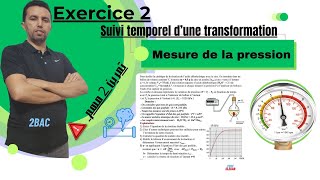 Exercice suivi temporel dune transformation chimique mesure de la pression [upl. by Ertnod]