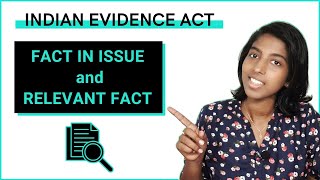 Fact in Issue and Relevant Fact  Indian Evidence Act [upl. by Lupita]