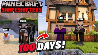 We Spent 100 Days as DUO SHAPESHIFTERS in Minecraft [upl. by Liamsi109]