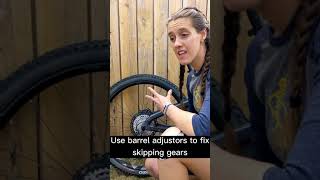 How to fix skipping gears while riding with barrel adjustors Shorts [upl. by Maurizio]