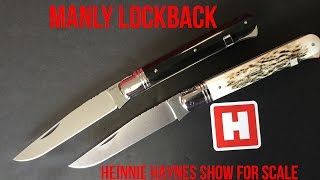 Manly knives Lock back  Heinnie Haynes Show For Scale [upl. by Lamoree234]