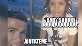 Ronaldo Junior ha la Baby Sharkite  Il remix di CR7  PARODIA [upl. by Doughman]