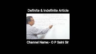 What is Definite amp Indefinite Article definitearticles definitearticle indefinitearticle shorts [upl. by Jeffers278]