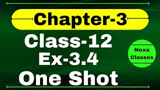 One Shot Ex 34 Class12  Matrices  Class 12 One Shot Ex 34 Math  Ex 34 Class 12 Math in OneShot [upl. by Urina]