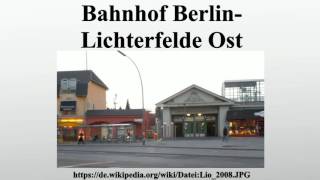 Bahnhof BerlinLichterfelde Ost [upl. by Arevle21]