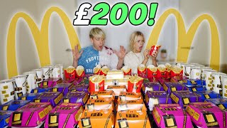 WE SPENT £200 on McDONALDS to WIN £100000 500 Monopoly Stickers [upl. by Eelime21]