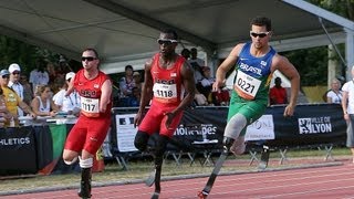 Athletics  mens 200m T43 final  2013 IPC Athletics World Championships Lyon [upl. by Adnawak]