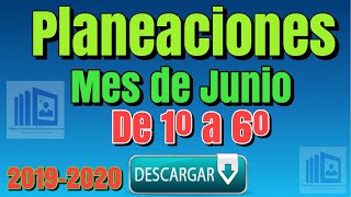 Planeaciones didácticas mes de Junio  1º a 6º  ciclo escolar 20192020 [upl. by Rosalynd821]