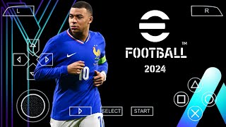 eFootball 24 Ppsspp  New Patch Euro 2024 X Blue Lock Background  Update Kits Faces amp New Texture [upl. by Fabozzi799]