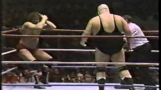 King Kong Bundy amp Paul Orndorff vs Don Muraco amp Bob Orton w Mr Fuji  March 15 1987 [upl. by Idnar]