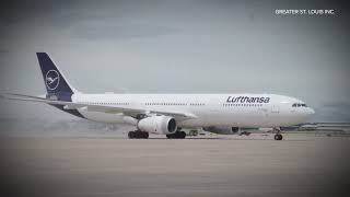 First international flight in 20 years takes off at Lambert airport [upl. by Calendra]