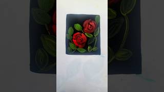 Valentines theme rose painting valentine rose art painting like trending suscribe [upl. by Morril]