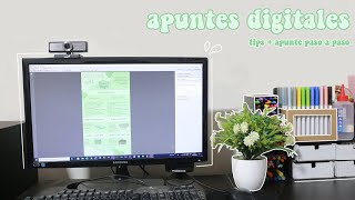 ¿Cómo hago mis apuntes digitales  tips  apunte paso a paso💻 [upl. by Yarb]