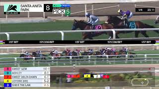 Loterie IRE wins Race 8 on Sunday May 26 at Santa Anita Park [upl. by Harimas]