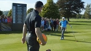 Wayne Rooney Rory McIlroy Nike FootGolf [upl. by Airdnaz875]