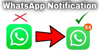 whatsapp notification problem  whatsapp notification not showing on home screen [upl. by Hiroko395]