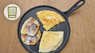 ApfelPfannkuchen Crepe und Pancakes selber machen chefkoch [upl. by Ariahay172]