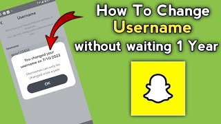 How To Change Username in Snapchat  without waiting 1 year [upl. by Gisela]