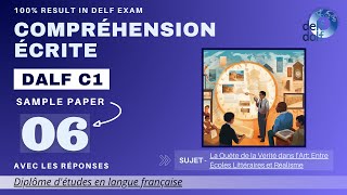 DALF C1 Compréhension écrite No 06  Written Comprehension Practice Test Online  French N You [upl. by Riatsala256]