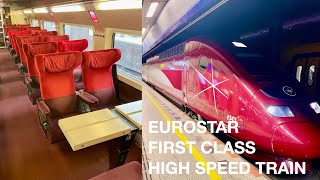 Eurostar High Speed Train FIRST CLASS  Paris to Amsterdam  Eurostar first class experience [upl. by Naenaj]