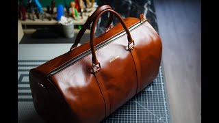 Making a handmade SUPREME DUFFLE WEEKEND BAG  DIY BUILD ALONG  ASMR [upl. by Nnalatsyrc]