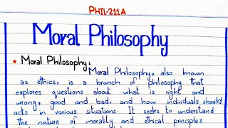 Moral Philosophy  Metaethics  Normative ethics  Applied ethics PHIL211A pu [upl. by Sirod]