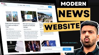 Using only HTML CSS and Javascript  News Website Project codingshuttle [upl. by Tenej]